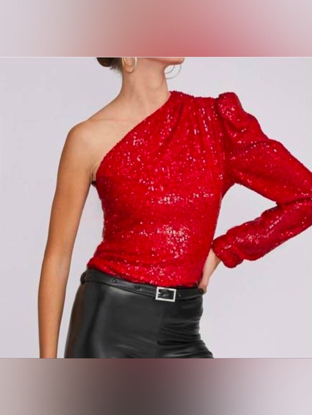 Generation Love Vetta Sequin Top Rouge